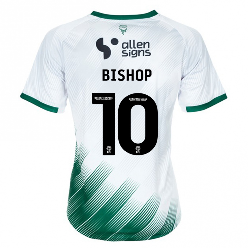 Moteriškas Teddy Bishop #10 Baltas Išvykos Marškinėliai 2023/24 T-Shirt