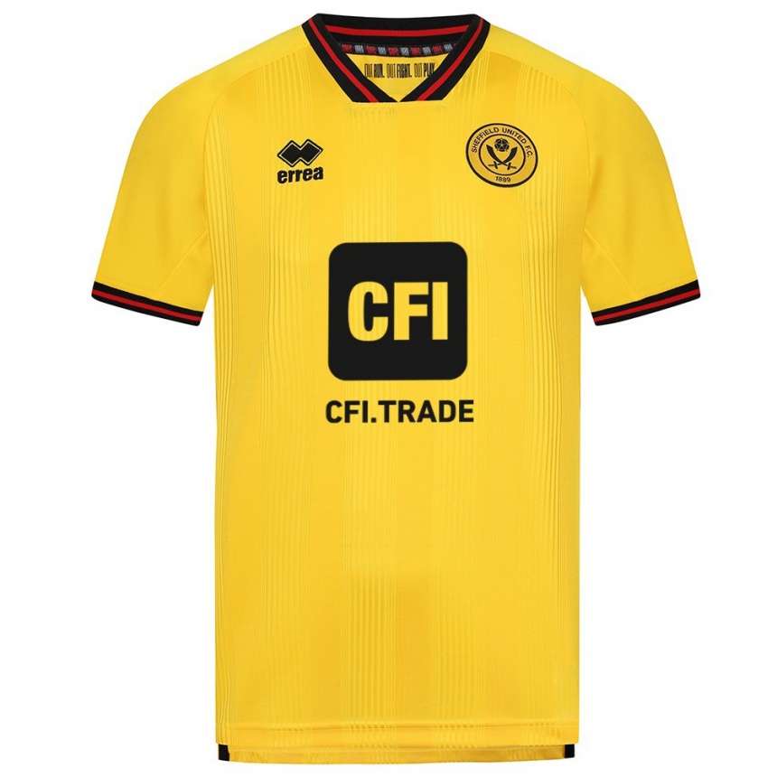 Moteriškas John Fleck #4 Geltona Išvykos Marškinėliai 2023/24 T-Shirt