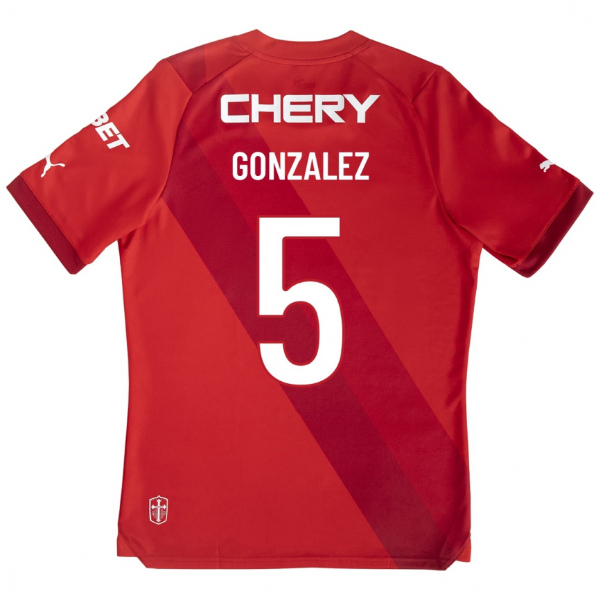Moteriškas Daniel González #5 Raudona Išvykos Marškinėliai 2023/24 T-Shirt
