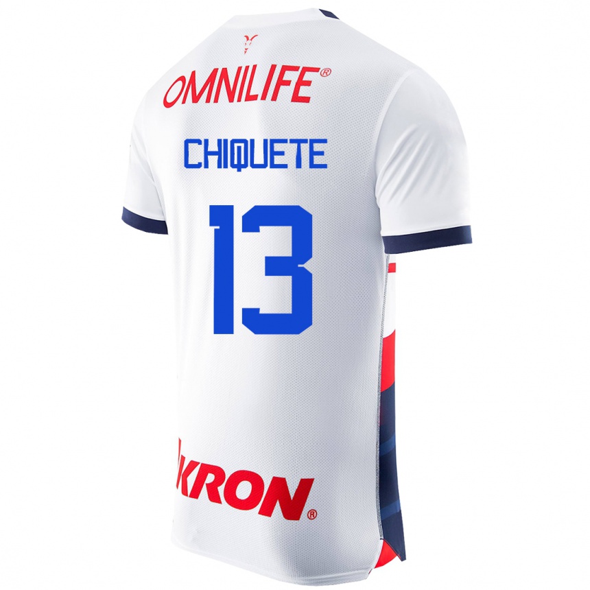 Moteriškas Jesús Orozco Chiquete #13 Baltas Išvykos Marškinėliai 2023/24 T-Shirt