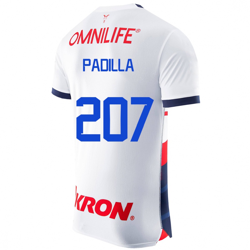 Moteriškas Yael Padilla #207 Baltas Išvykos Marškinėliai 2023/24 T-Shirt