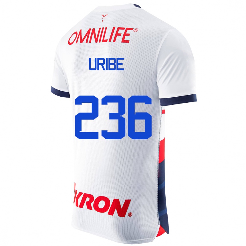 Moteriškas Juan Uribe #236 Baltas Išvykos Marškinėliai 2023/24 T-Shirt