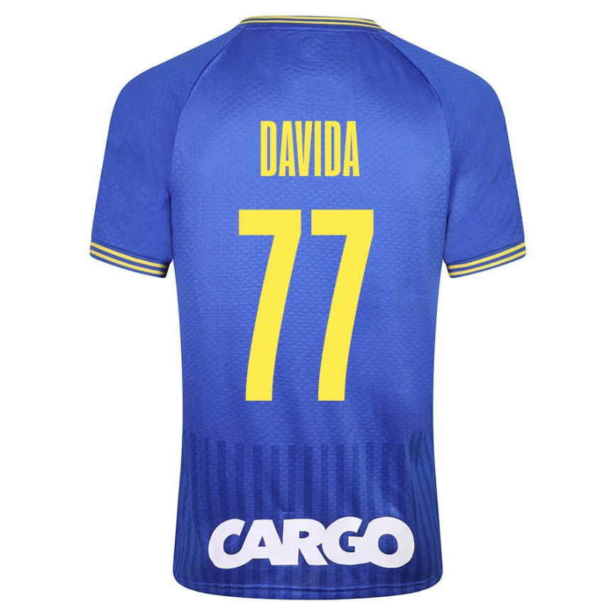Moteriškas Osher Davida #77 Mėlyna Išvykos Marškinėliai 2023/24 T-Shirt