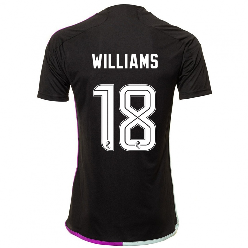 Moteriškas Rhys Williams #18 Juoda Išvykos Marškinėliai 2023/24 T-Shirt