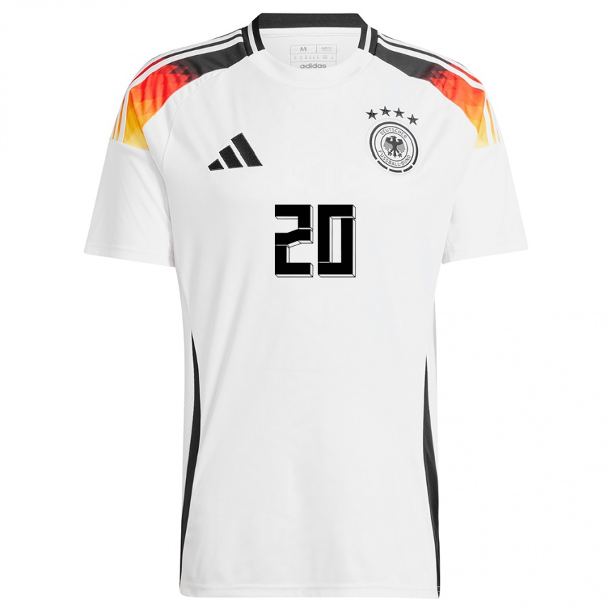 Vaikiškas Vokietija Julian Brandt #20 Baltas Namų Marškinėliai 24-26 T-Shirt