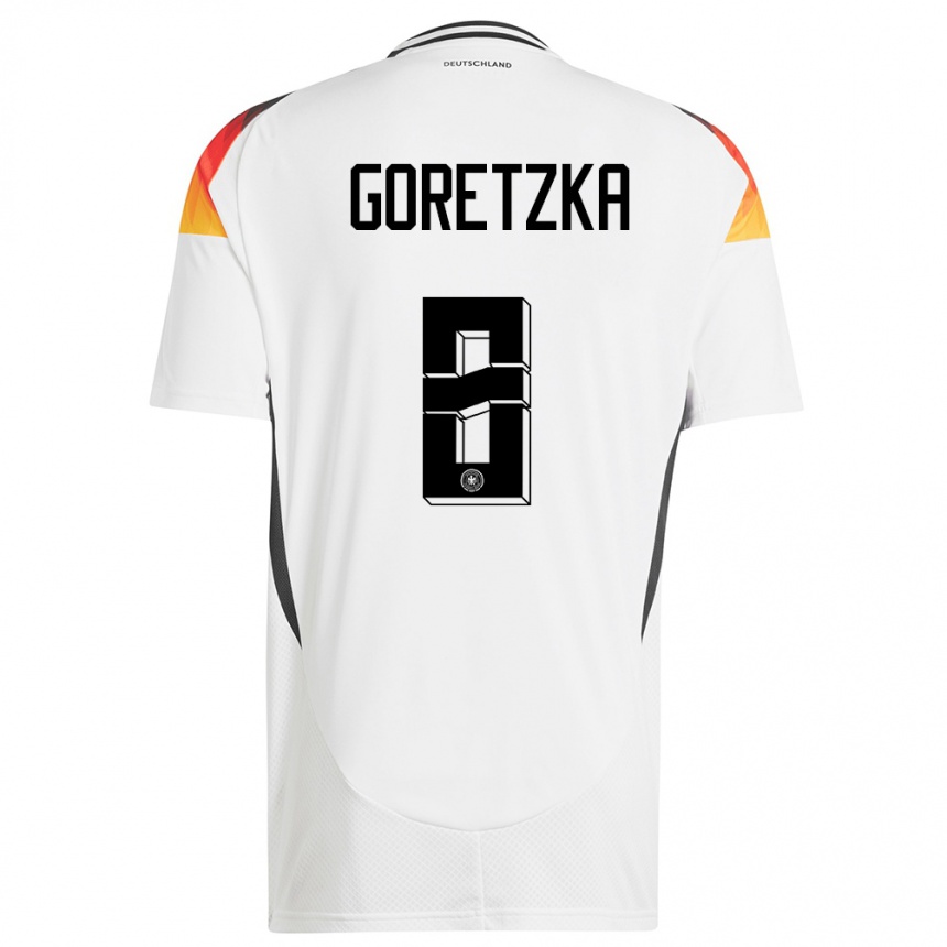 Vaikiškas Vokietija Leon Goretzka #8 Baltas Namų Marškinėliai 24-26 T-Shirt