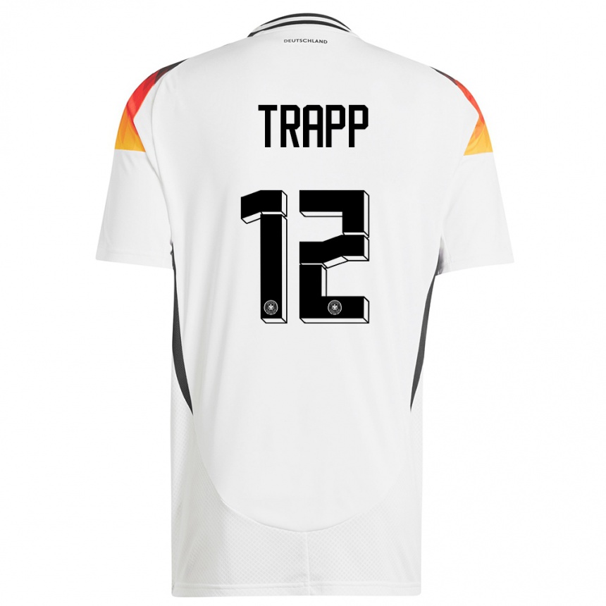 Vaikiškas Vokietija Kevin Trapp #12 Baltas Namų Marškinėliai 24-26 T-Shirt