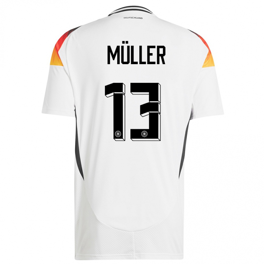 Vaikiškas Vokietija Thomas Muller #13 Baltas Namų Marškinėliai 24-26 T-Shirt