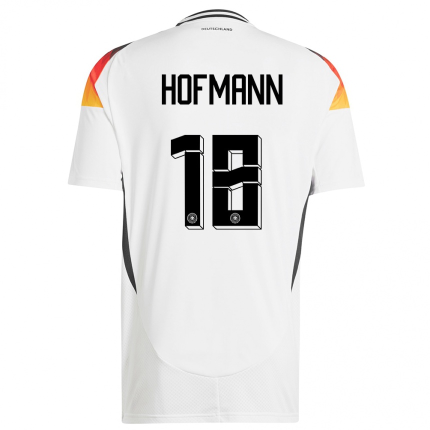 Vaikiškas Vokietija Jonas Hofmann #18 Baltas Namų Marškinėliai 24-26 T-Shirt