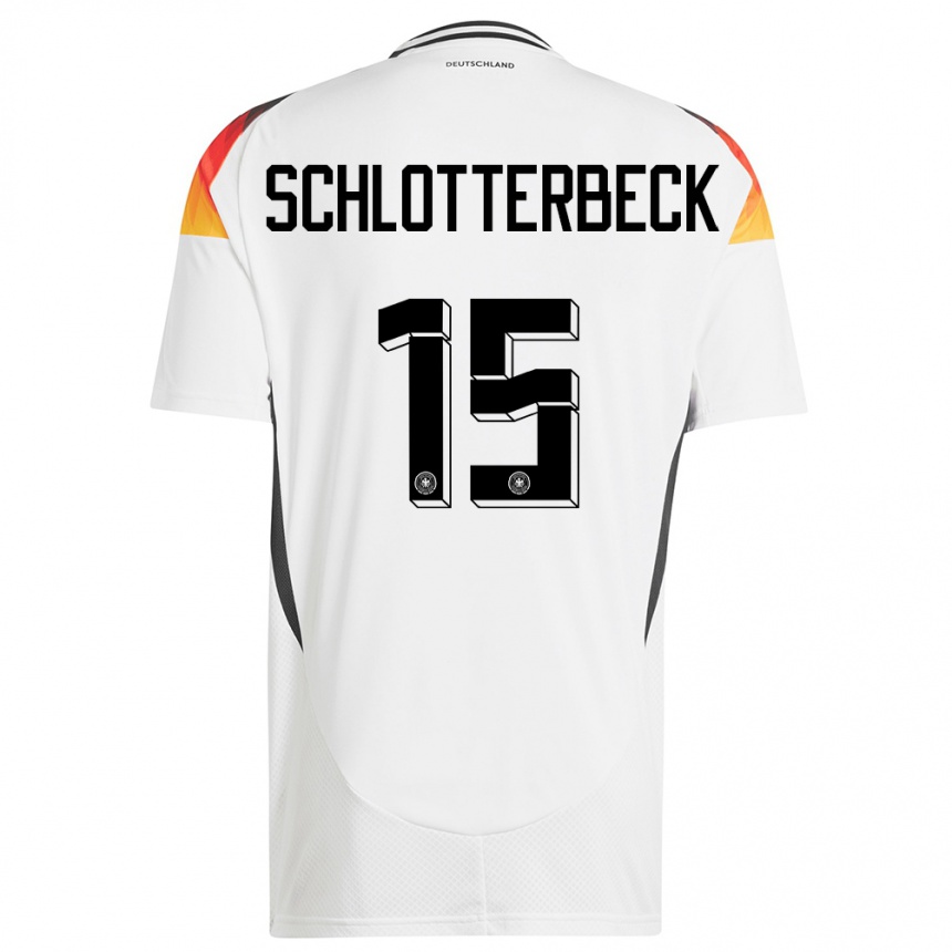 Vaikiškas Vokietija Nico Schlotterbeck #15 Baltas Namų Marškinėliai 24-26 T-Shirt