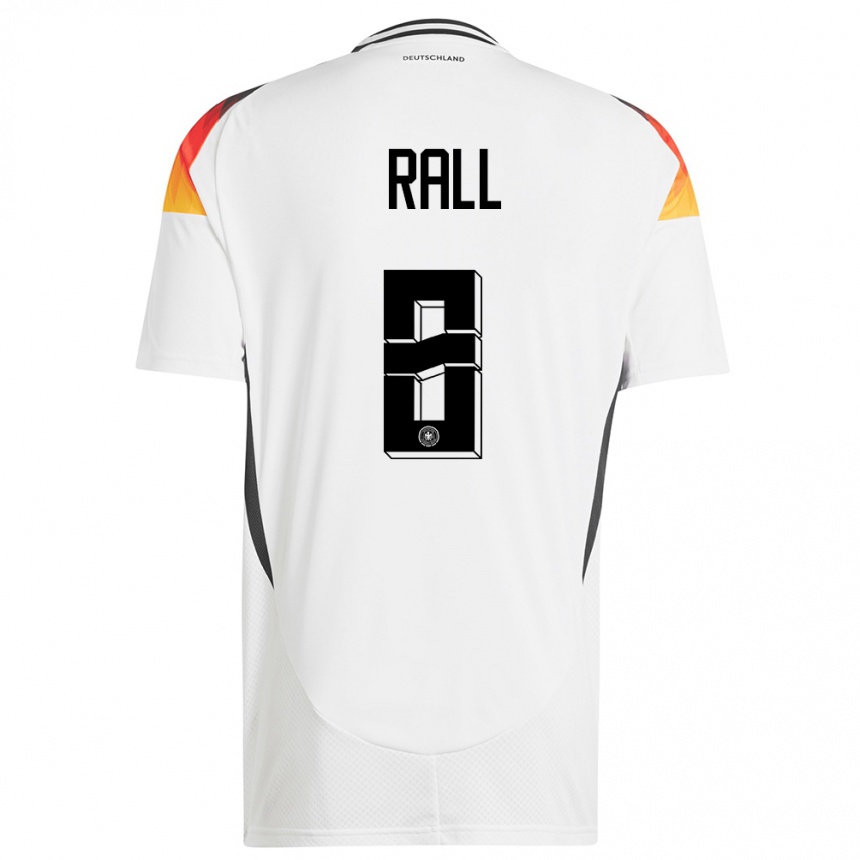 Vaikiškas Vokietija Maximiliane Rall #8 Baltas Namų Marškinėliai 24-26 T-Shirt