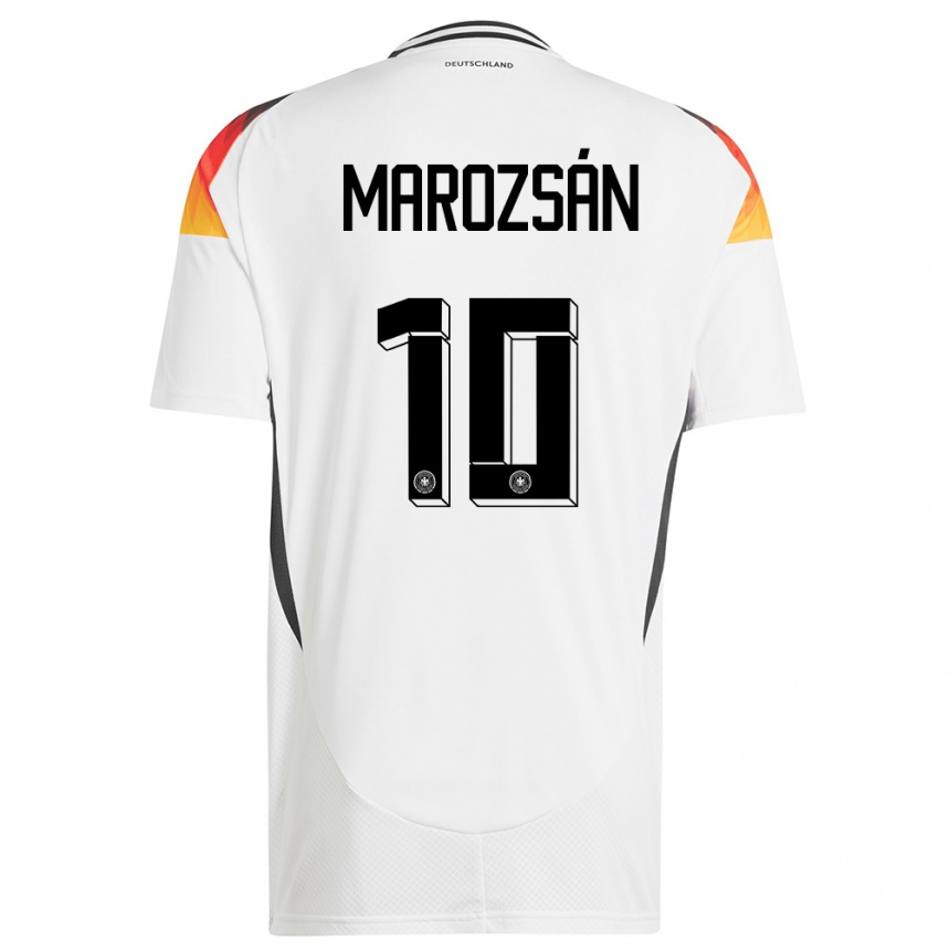 Vaikiškas Vokietija Dzsenifer Marozsan #10 Baltas Namų Marškinėliai 24-26 T-Shirt