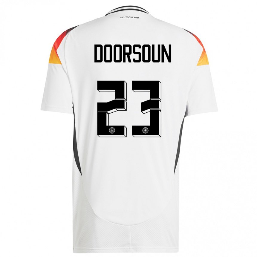 Vaikiškas Vokietija Sara Doorsoun #23 Baltas Namų Marškinėliai 24-26 T-Shirt