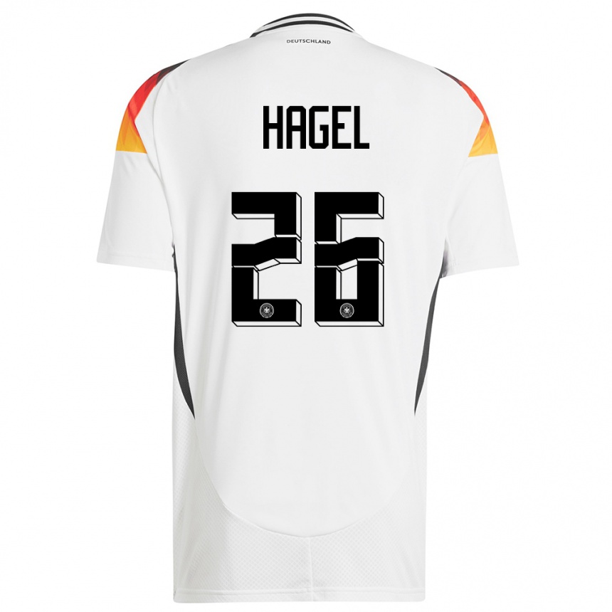 Vaikiškas Vokietija Chantal Hagel #26 Baltas Namų Marškinėliai 24-26 T-Shirt