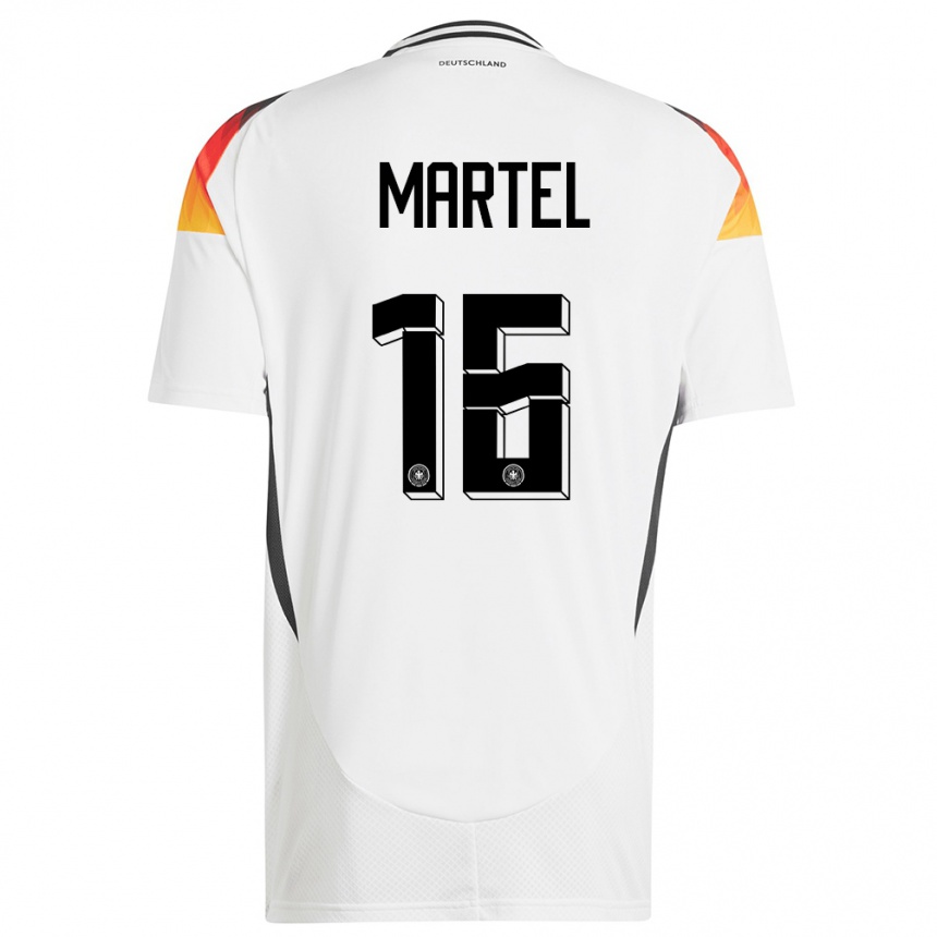 Vaikiškas Vokietija Eric Martel #16 Baltas Namų Marškinėliai 24-26 T-Shirt