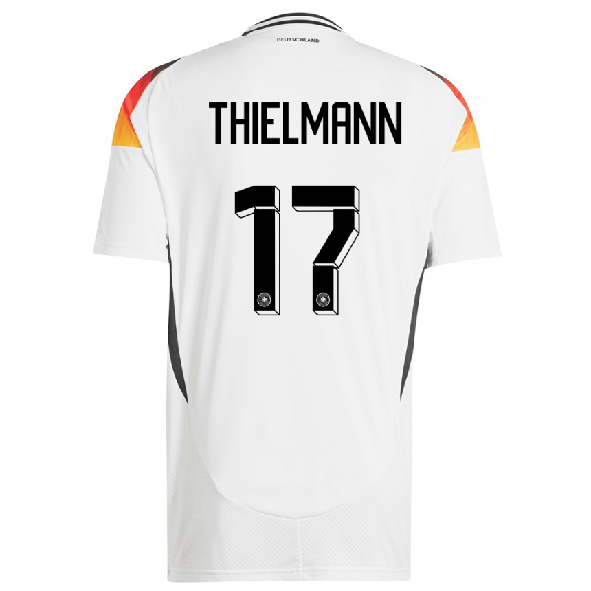 Vaikiškas Vokietija Jan Thielmann #17 Baltas Namų Marškinėliai 24-26 T-Shirt