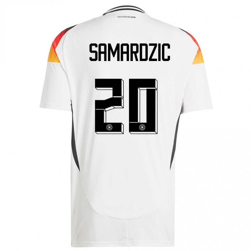 Vaikiškas Vokietija Lazar Samardzic #20 Baltas Namų Marškinėliai 24-26 T-Shirt