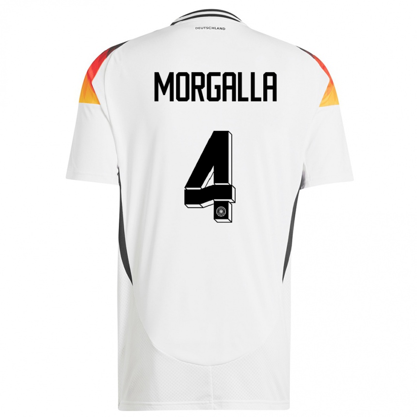 Vaikiškas Vokietija Leandro Morgalla #4 Baltas Namų Marškinėliai 24-26 T-Shirt