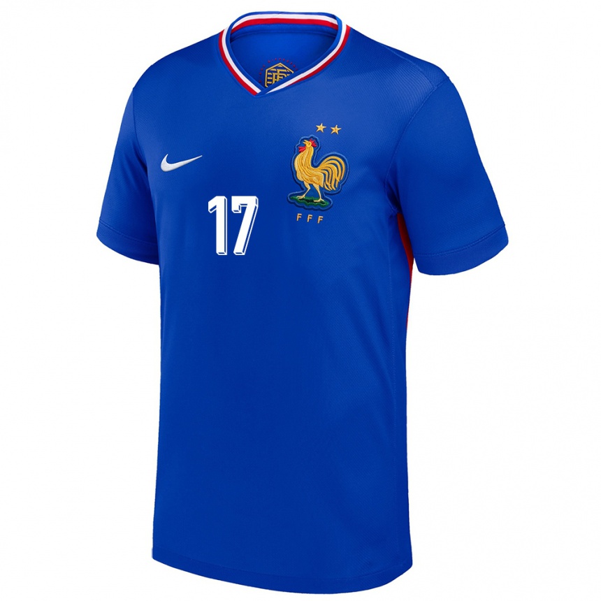 Vaikiškas Prancūzija Jordan Veretout #17 Mėlyna Namų Marškinėliai 24-26 T-Shirt