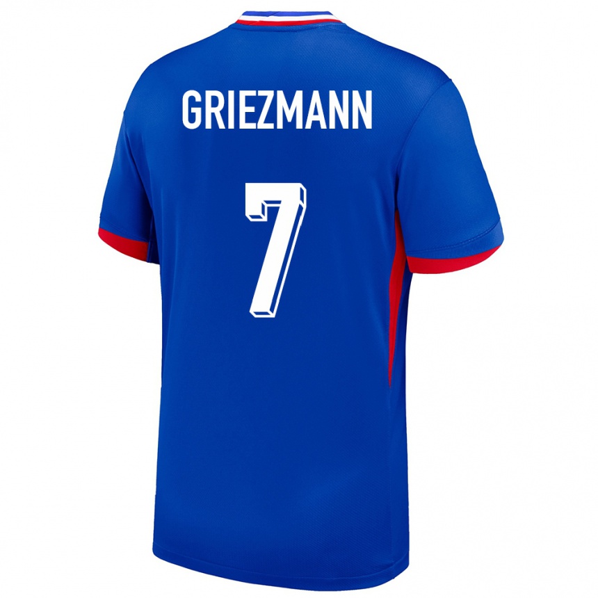 Vaikiškas Prancūzija Antoine Griezmann #7 Mėlyna Namų Marškinėliai 24-26 T-Shirt