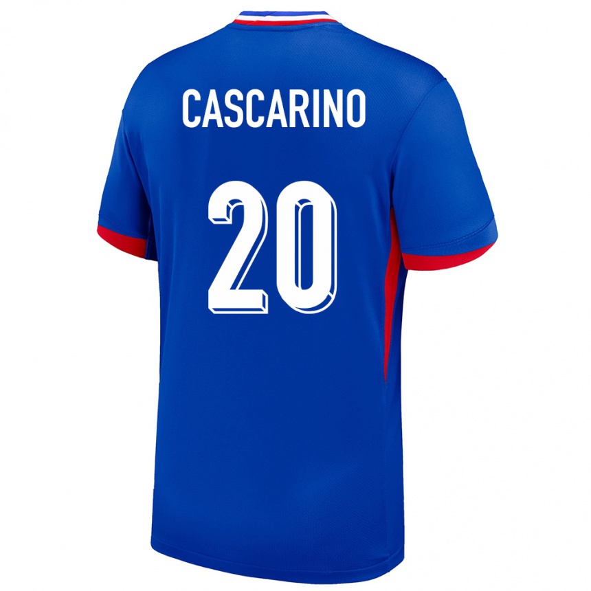 Vaikiškas Prancūzija Delphine Cascarino #20 Mėlyna Namų Marškinėliai 24-26 T-Shirt