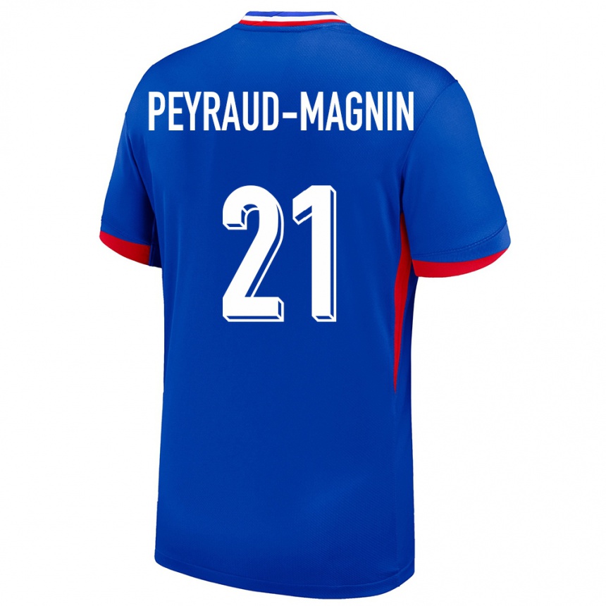 Vaikiškas Prancūzija Pauline Peyraud Magnin #21 Mėlyna Namų Marškinėliai 24-26 T-Shirt