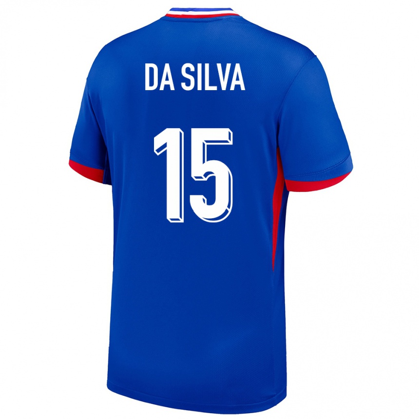 Vaikiškas Prancūzija Florent Da Silva #15 Mėlyna Namų Marškinėliai 24-26 T-Shirt