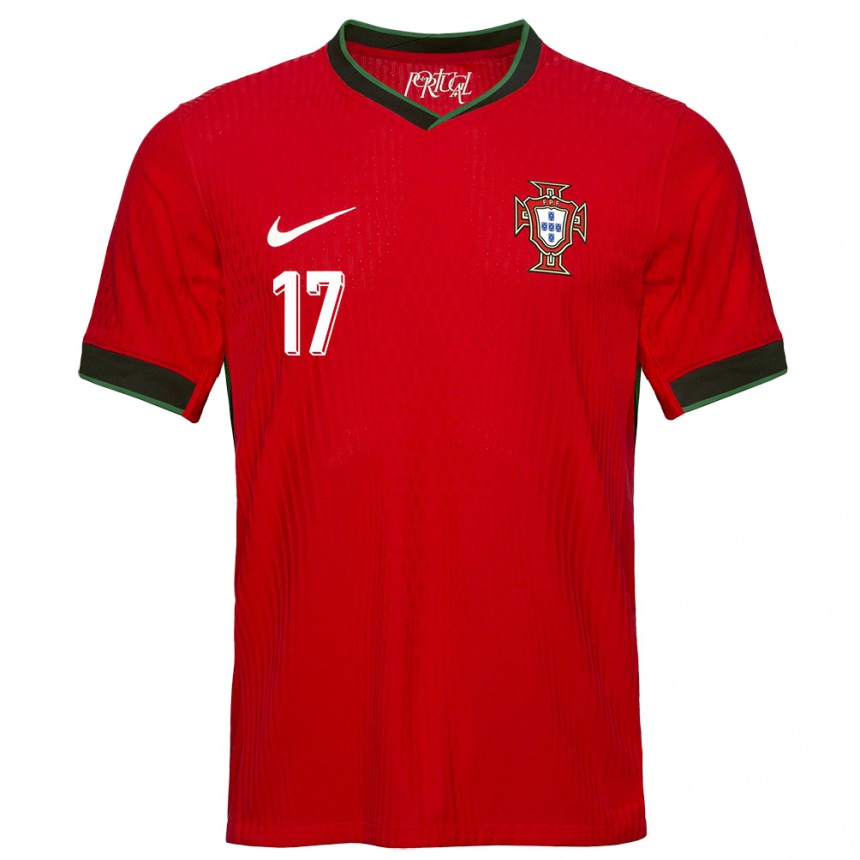 Vaikiškas Portugalija Goncalo Moreira #17 Raudona Namų Marškinėliai 24-26 T-Shirt