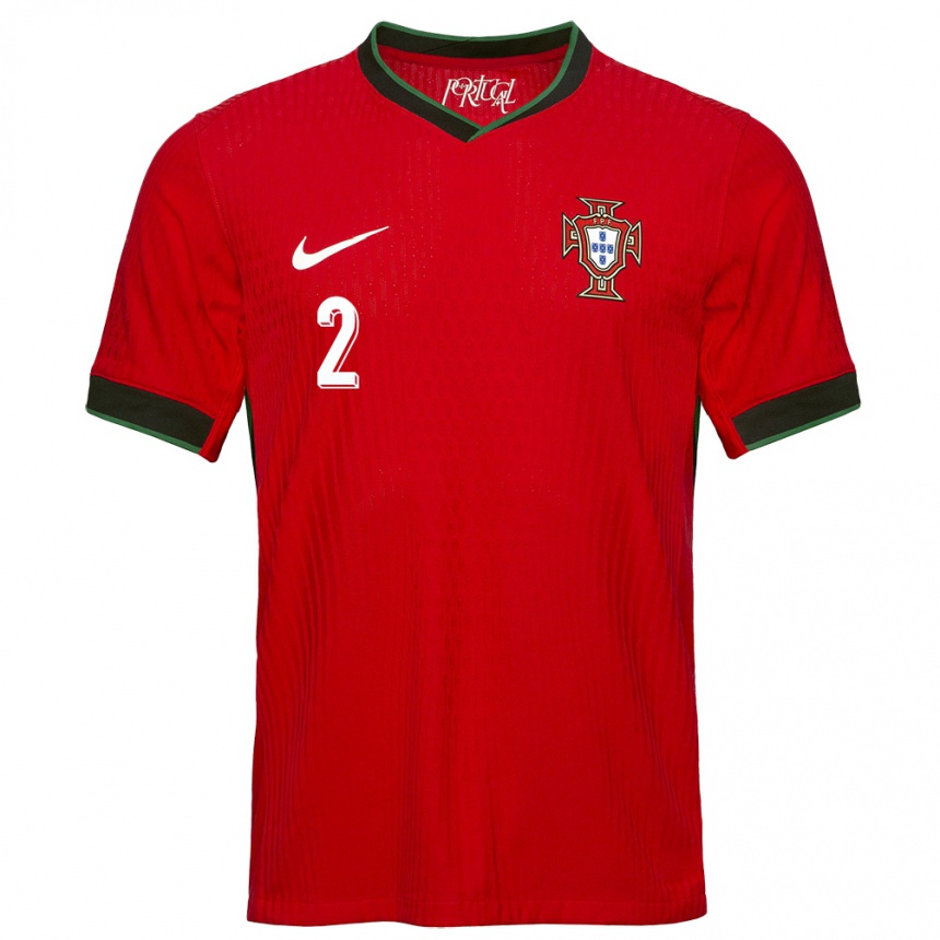 Vaikiškas Portugalija Tiago Djalo #2 Raudona Namų Marškinėliai 24-26 T-Shirt