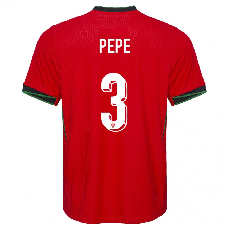 Vaikiškas Portugalija Pepe #3 Raudona Namų Marškinėliai 24-26 T-Shirt