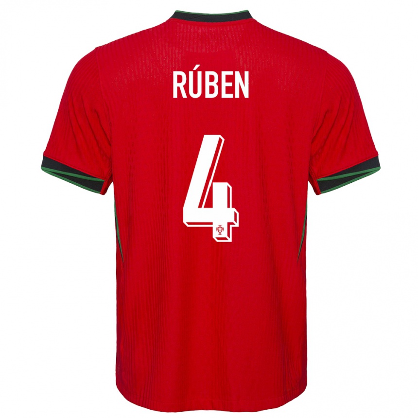 Vaikiškas Portugalija Ruben Dias #4 Raudona Namų Marškinėliai 24-26 T-Shirt