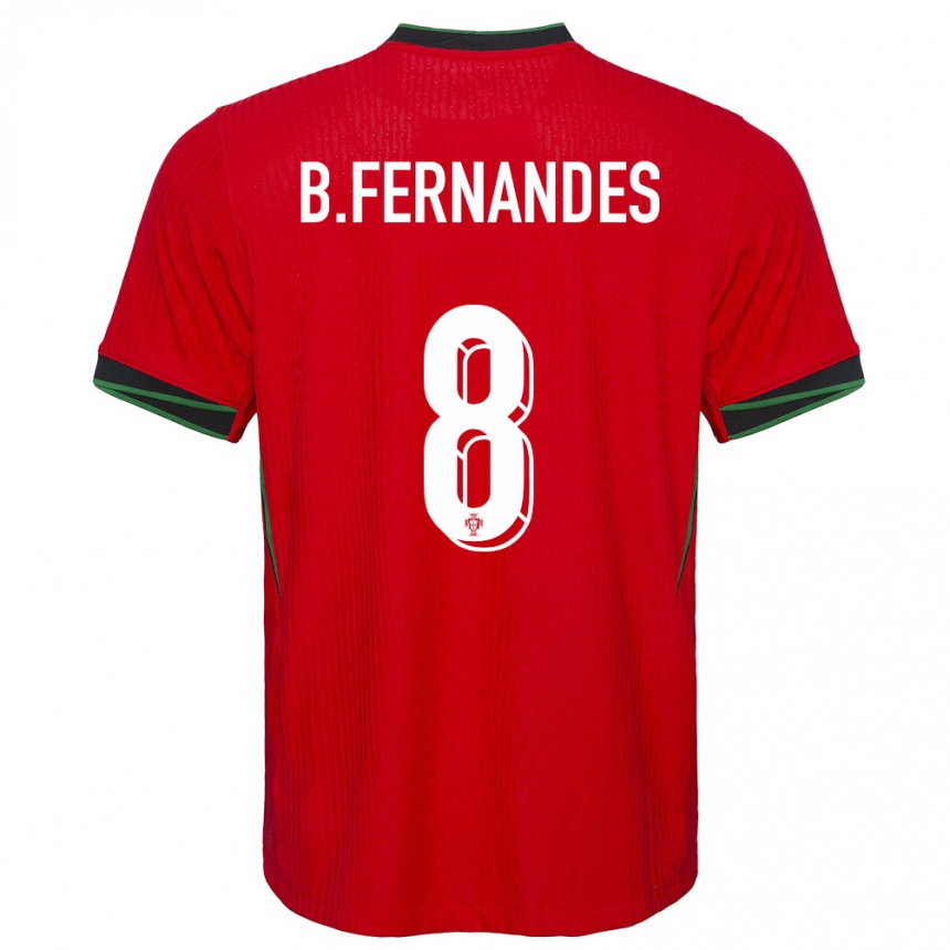 Vaikiškas Portugalija Bruno Fernandes #8 Raudona Namų Marškinėliai 24-26 T-Shirt