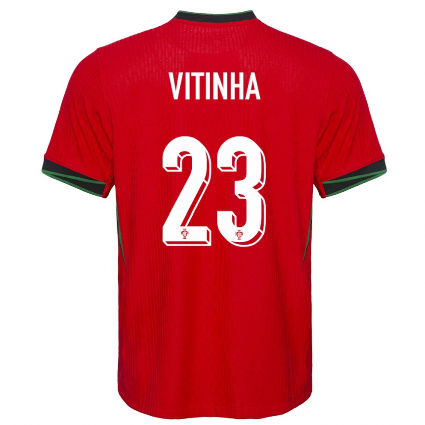 Vaikiškas Portugalija Vitinha #23 Raudona Namų Marškinėliai 24-26 T-Shirt