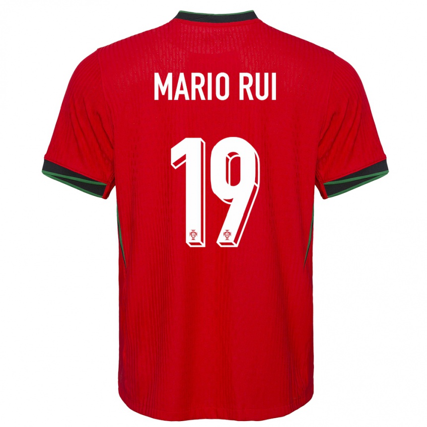 Vaikiškas Portugalija Mario Rui #19 Raudona Namų Marškinėliai 24-26 T-Shirt