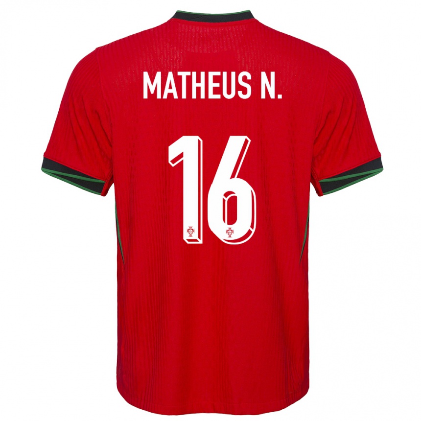 Vaikiškas Portugalija Matheus Nunes #16 Raudona Namų Marškinėliai 24-26 T-Shirt