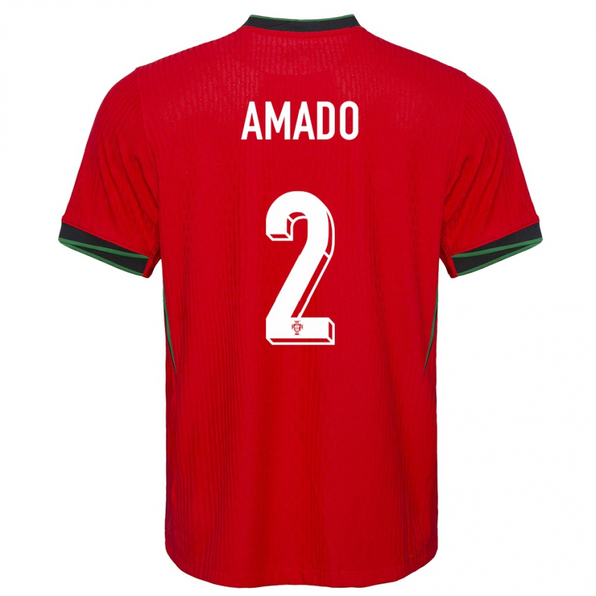 Vaikiškas Portugalija Catarina Amado #2 Raudona Namų Marškinėliai 24-26 T-Shirt