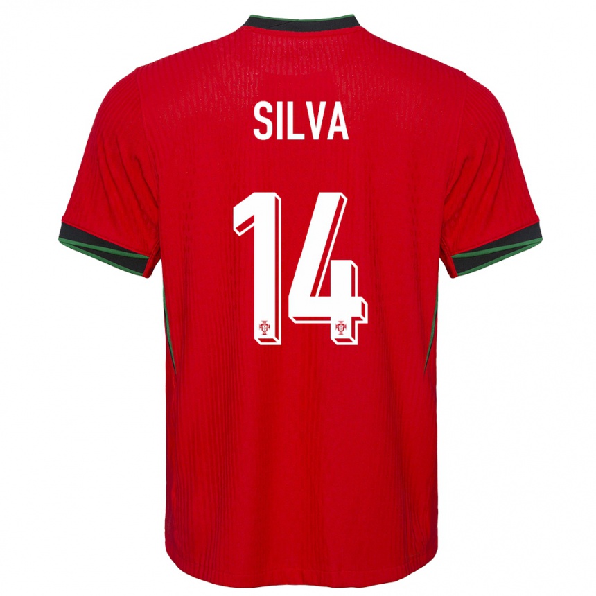 Vaikiškas Portugalija Dolores Silva #14 Raudona Namų Marškinėliai 24-26 T-Shirt