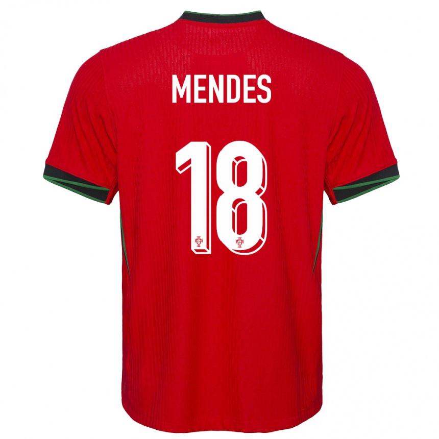 Vaikiškas Portugalija Carolina Mendes #18 Raudona Namų Marškinėliai 24-26 T-Shirt