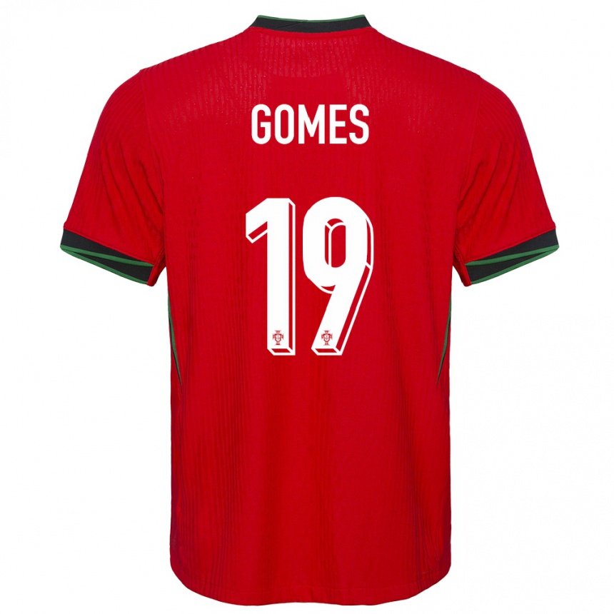 Vaikiškas Portugalija Diana Gomes #19 Raudona Namų Marškinėliai 24-26 T-Shirt