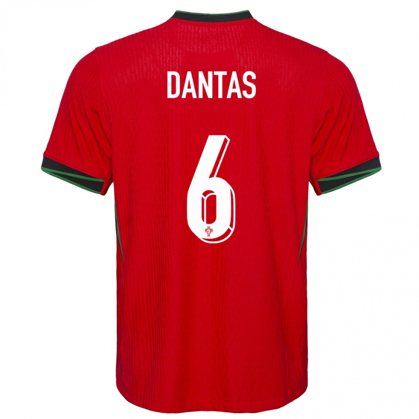 Vaikiškas Portugalija Tiago Dantas #6 Raudona Namų Marškinėliai 24-26 T-Shirt