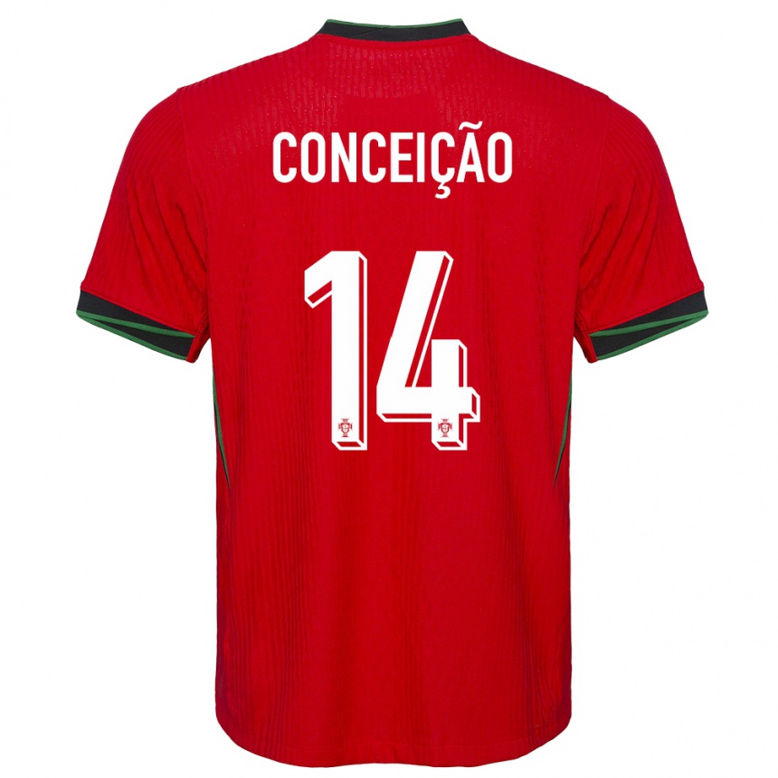 Vaikiškas Portugalija Rodrigo Conceicao #14 Raudona Namų Marškinėliai 24-26 T-Shirt