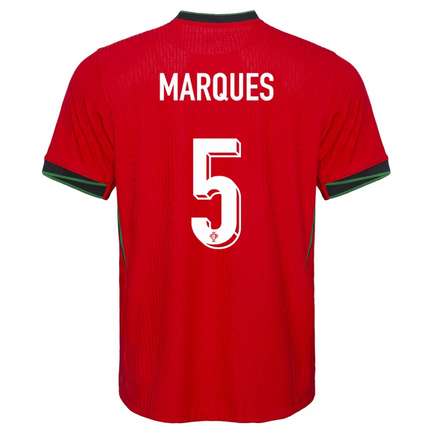 Vaikiškas Portugalija Martim Marques #5 Raudona Namų Marškinėliai 24-26 T-Shirt