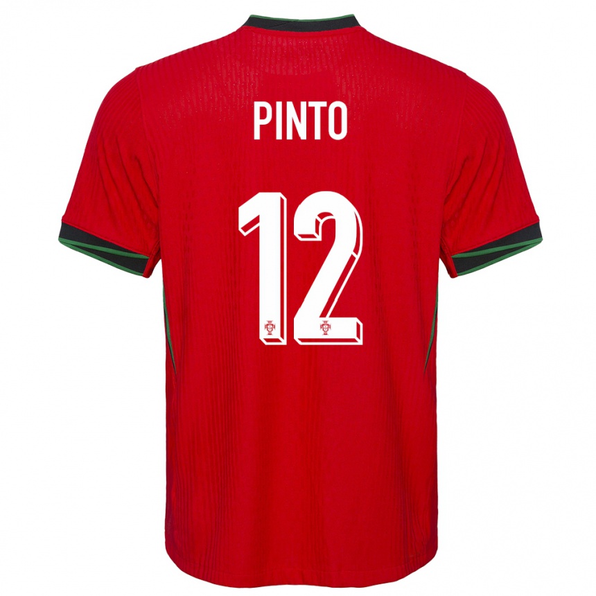 Vaikiškas Portugalija Diogo Pinto #12 Raudona Namų Marškinėliai 24-26 T-Shirt