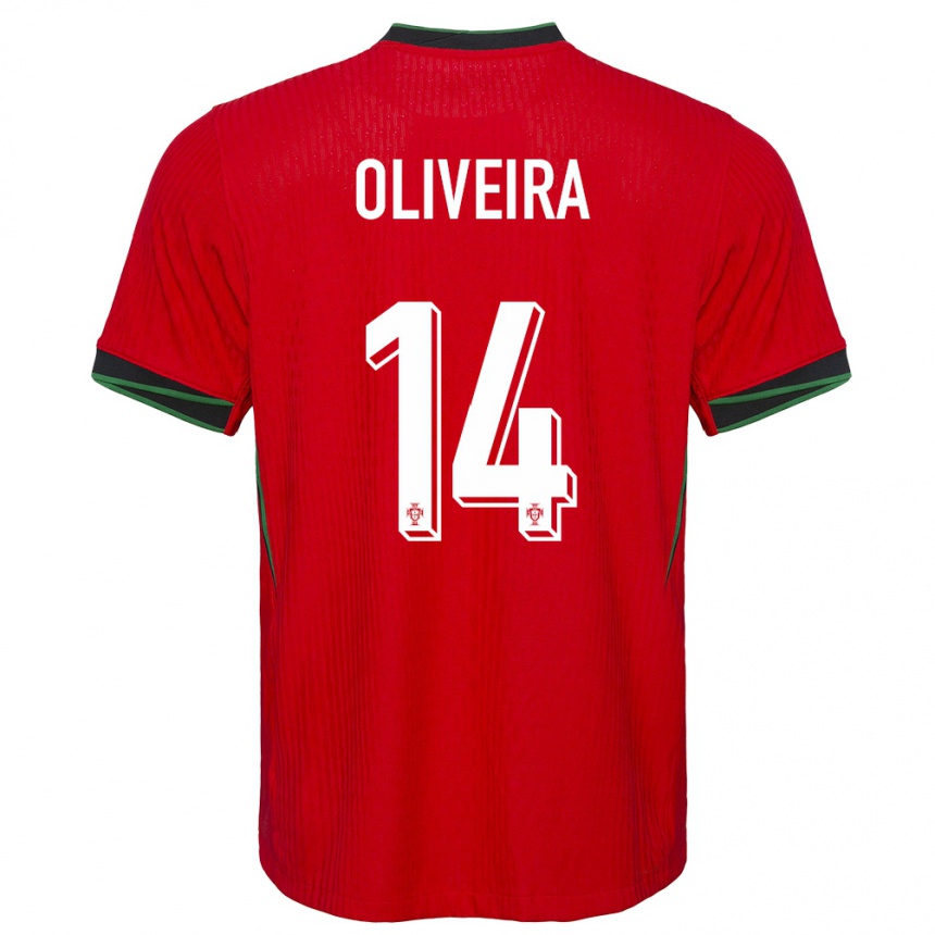 Vaikiškas Portugalija Hugo Oliveira #14 Raudona Namų Marškinėliai 24-26 T-Shirt