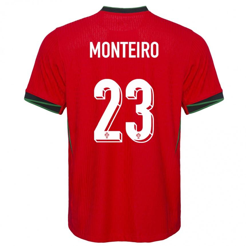 Vaikiškas Portugalija David Monteiro #23 Raudona Namų Marškinėliai 24-26 T-Shirt