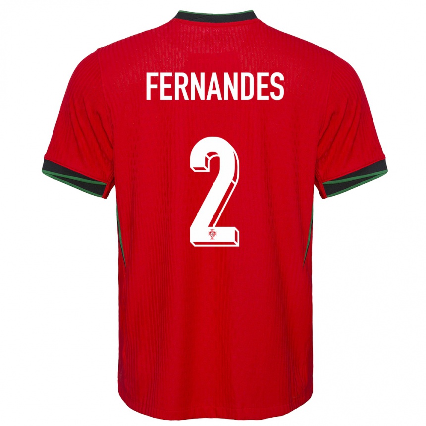 Vaikiškas Portugalija Martim Fernandes #2 Raudona Namų Marškinėliai 24-26 T-Shirt