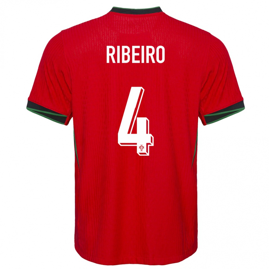 Vaikiškas Portugalija Ricardo Ribeiro #4 Raudona Namų Marškinėliai 24-26 T-Shirt