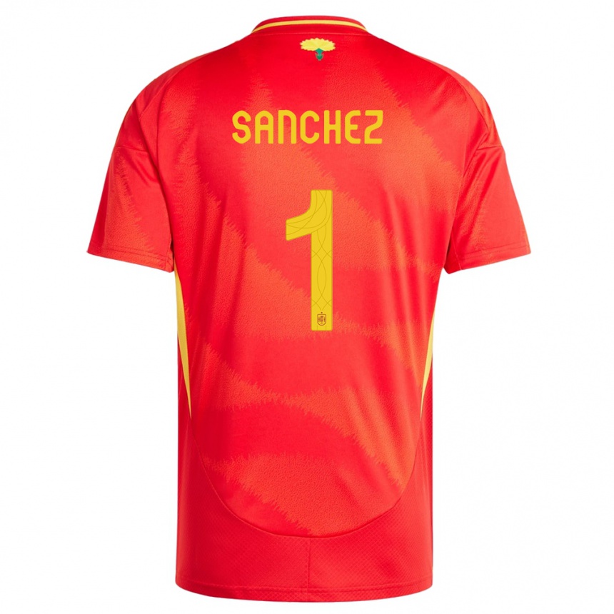 Vaikiškas Ispanija Robert Sanchez #1 Raudona Namų Marškinėliai 24-26 T-Shirt