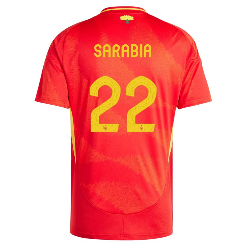 Vaikiškas Ispanija Pablo Sarabia #22 Raudona Namų Marškinėliai 24-26 T-Shirt