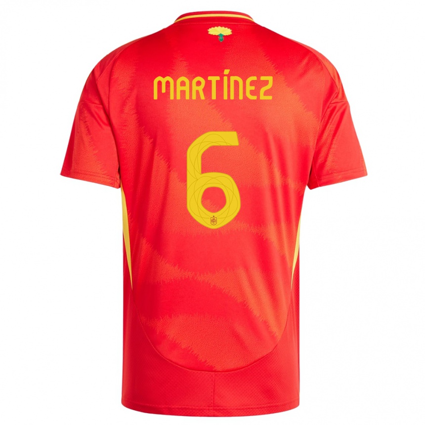 Vaikiškas Ispanija Roger Martinez #6 Raudona Namų Marškinėliai 24-26 T-Shirt